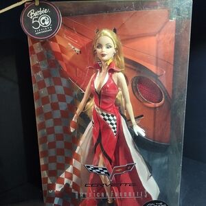 Barbie Corvette Doll in Vibrant Red,( Has Bad Damage To Outerbox See Pictures)